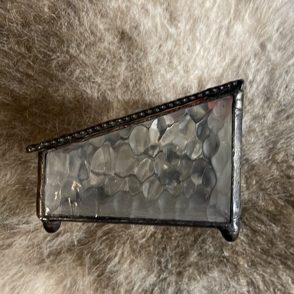 UVA University of Virginia Cavaliers Crossed Sabers Stained Glass Container - Picture 5 of 7